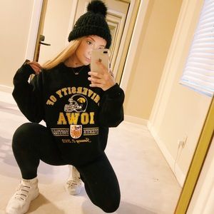 vintage univ iowa orange bowl sweatshirt